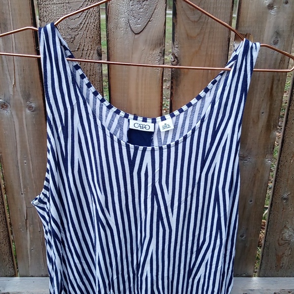 Cato Striped Flowy Tank Top - Picture 3 of 12